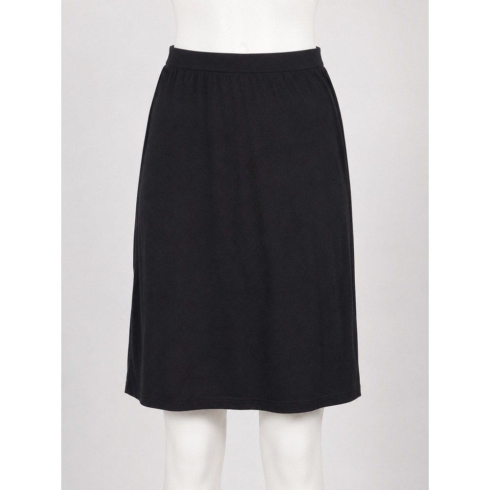 Spanx Black Pencil Skirt Shapewear Lining Elastic Waist Knee Length Womens M